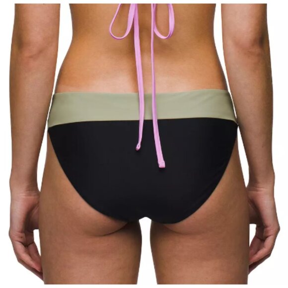 PrAna Tallum Swim Bikini Bottoms Black Color Block Size XL NWT - Picture 3 of 6